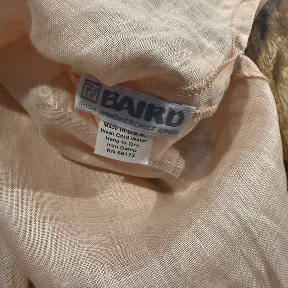 Baird Irish Handkerchief Linen Top Short‎ Sleeve Button Up Women’s Large New - Picture 4 of 8